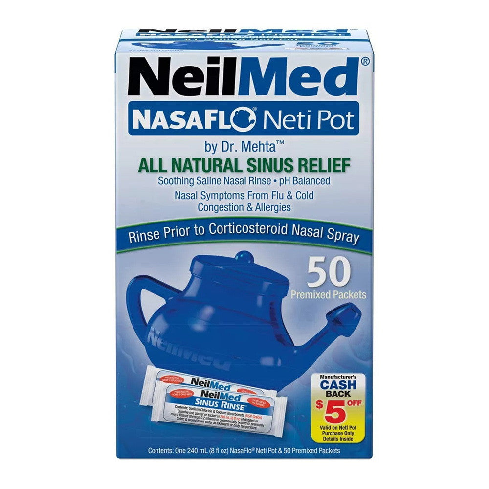 Neilmed Nasaflo Neti Pot Gravity Flow Method , 1 Ea